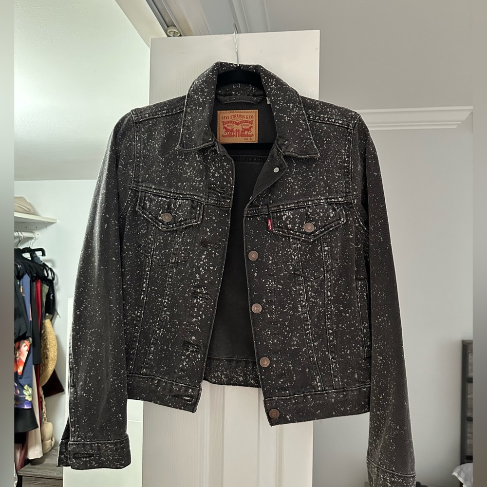 Levi's Dark Gray Speckled Denim Jacket
